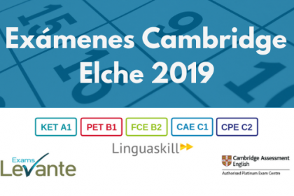 Examenes de Cambridge en Elche 2019 Exámenes de Cambridge en Elche